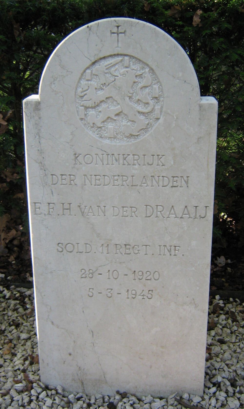 Afbeelding van graf of monument van Everardus Franciscus Hendrik van der Draaij