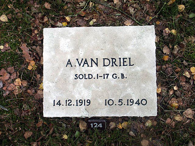 Afbeelding van graf of monument van Arie van Driel