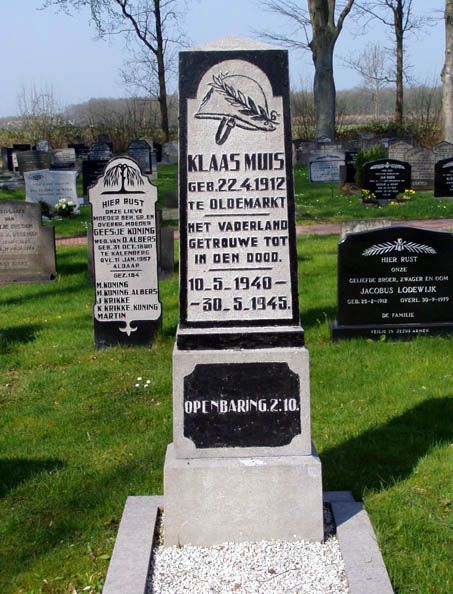 Afbeelding van graf of monument van Klaas Muis