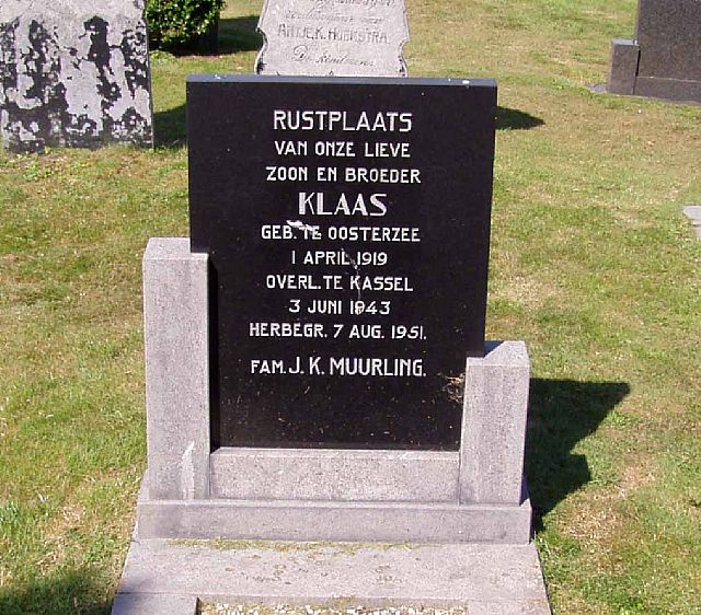 Afbeelding van graf of monument van Klaas Muurling