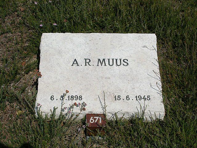 Afbeelding van graf of monument van Arnoldus Roelof Muus