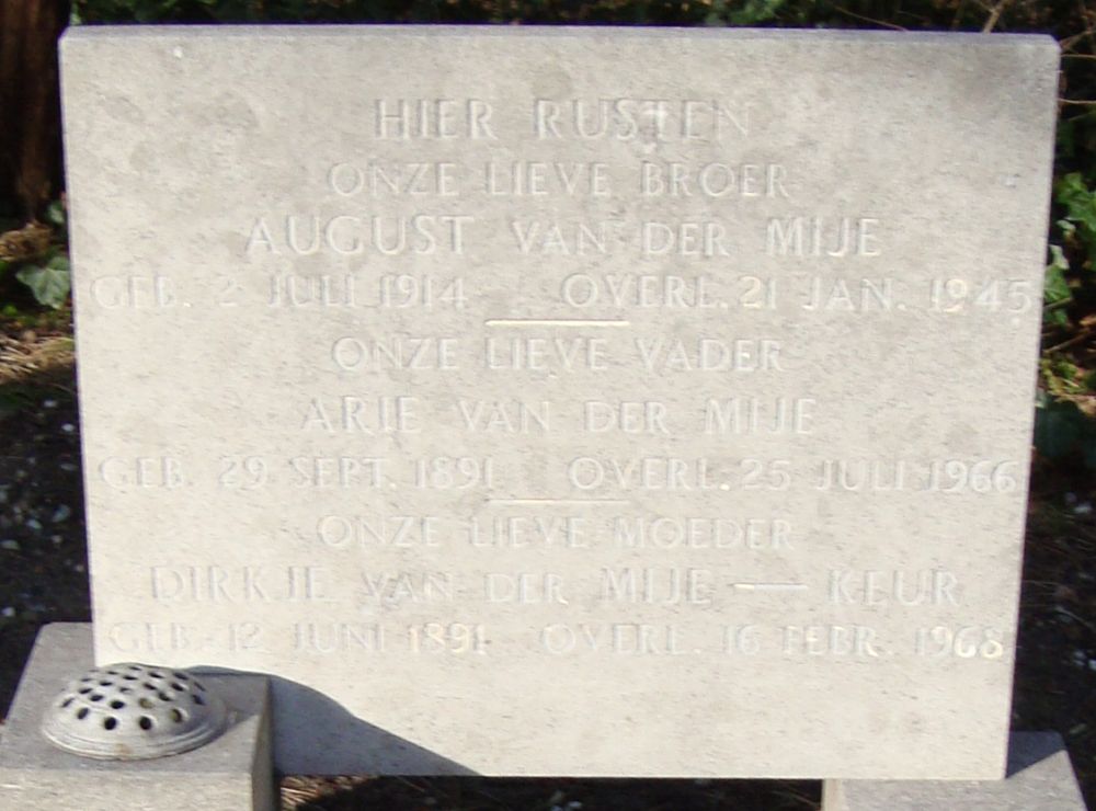 Afbeelding van graf of monument van August van der Mije