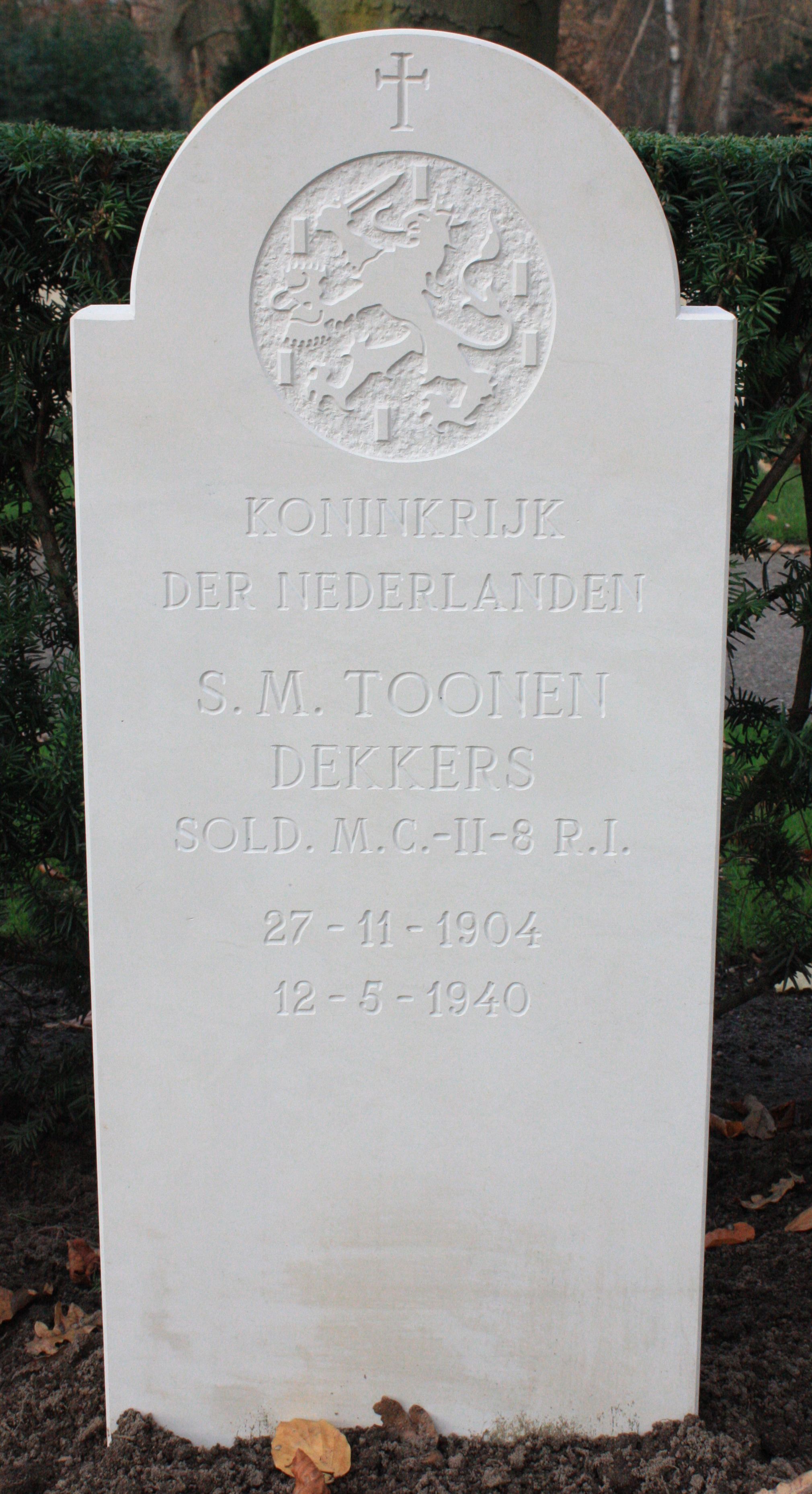 Afbeelding van graf of monument van Sigbertus Marinus Toonen Dekkers
