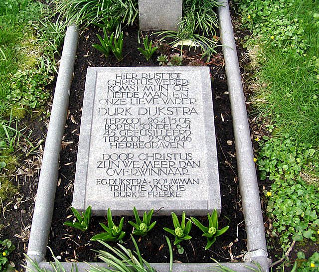 Afbeelding van graf of monument van Durk Dijkstra