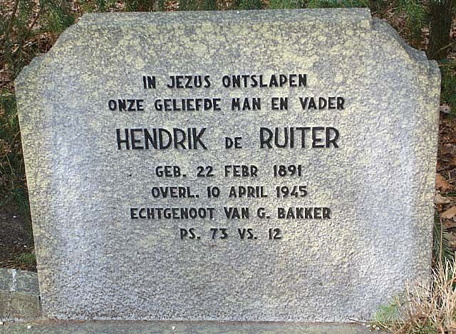 Afbeelding van graf of monument van Hendrik de Ruiter