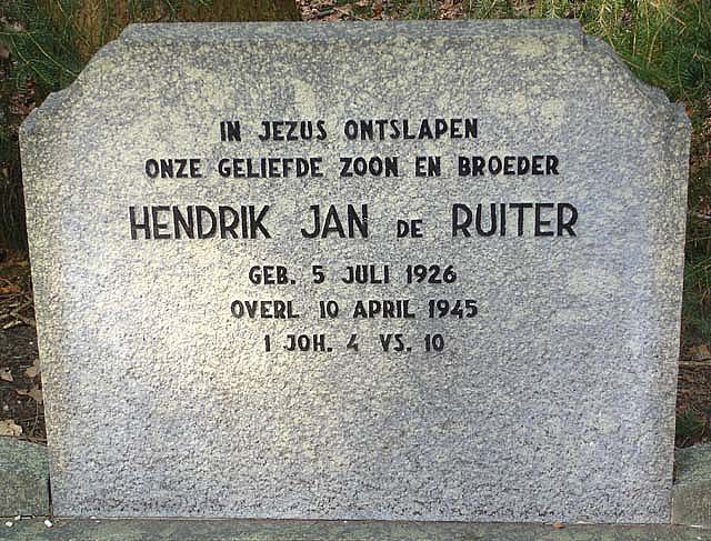 Afbeelding van graf of monument van Hendrik Jan de Ruiter