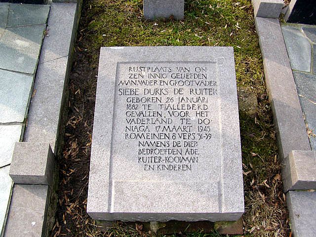 Afbeelding van graf of monument van Siebe de Ruiter