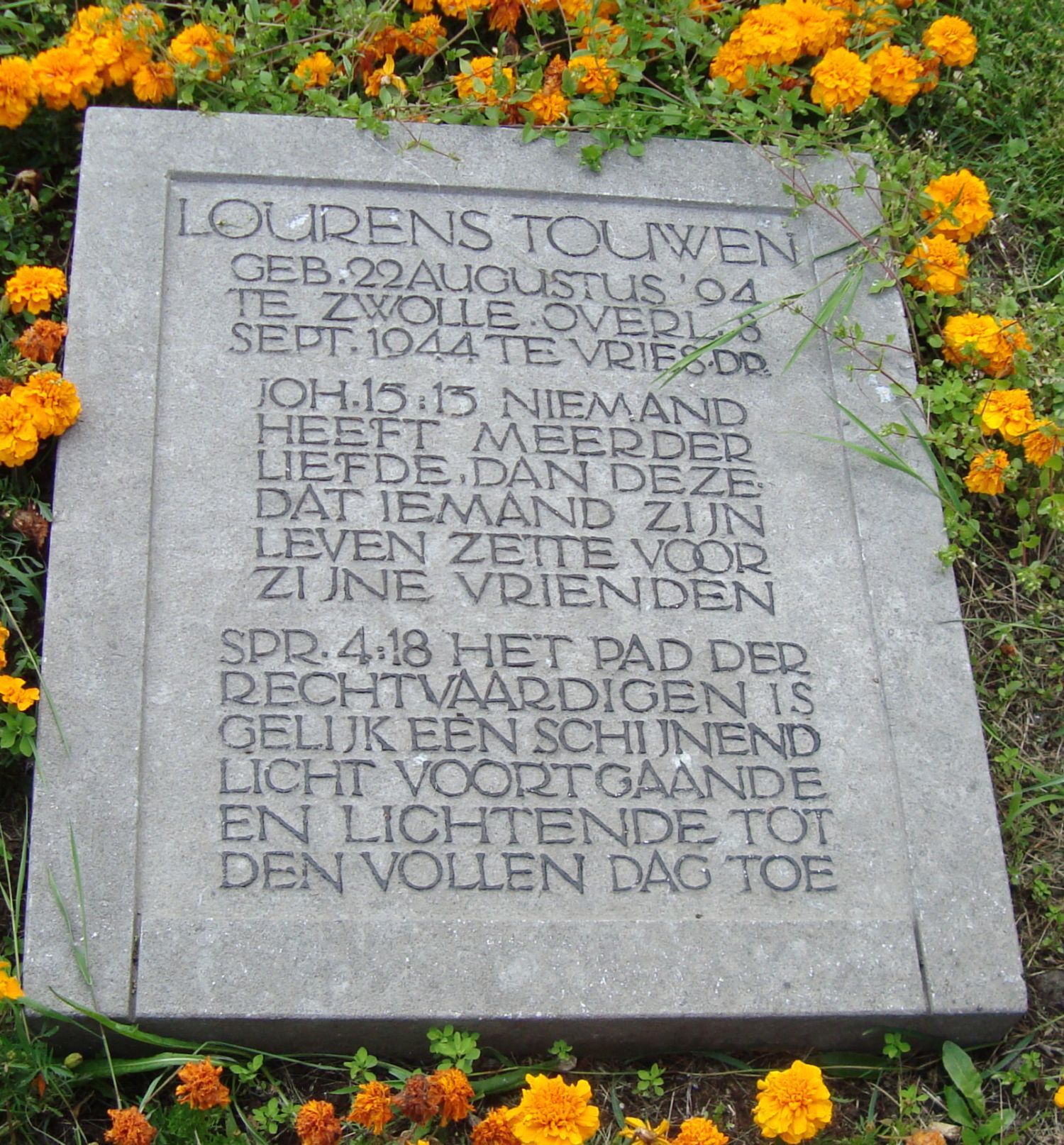 Afbeelding van graf of monument van Lourens Touwen