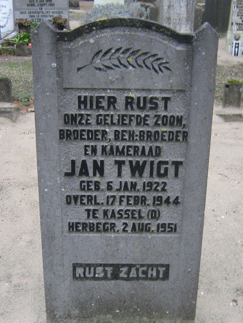 Afbeelding van graf of monument van Jan Twigt