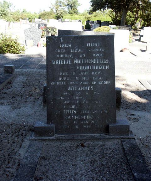Afbeelding van graf of monument van Johannes Nieuwenhuizen