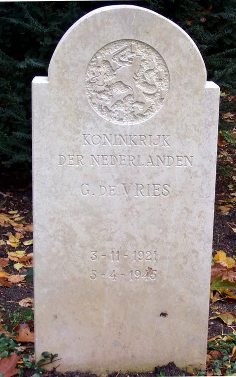 Afbeelding van graf of monument van Gerardus de Vries