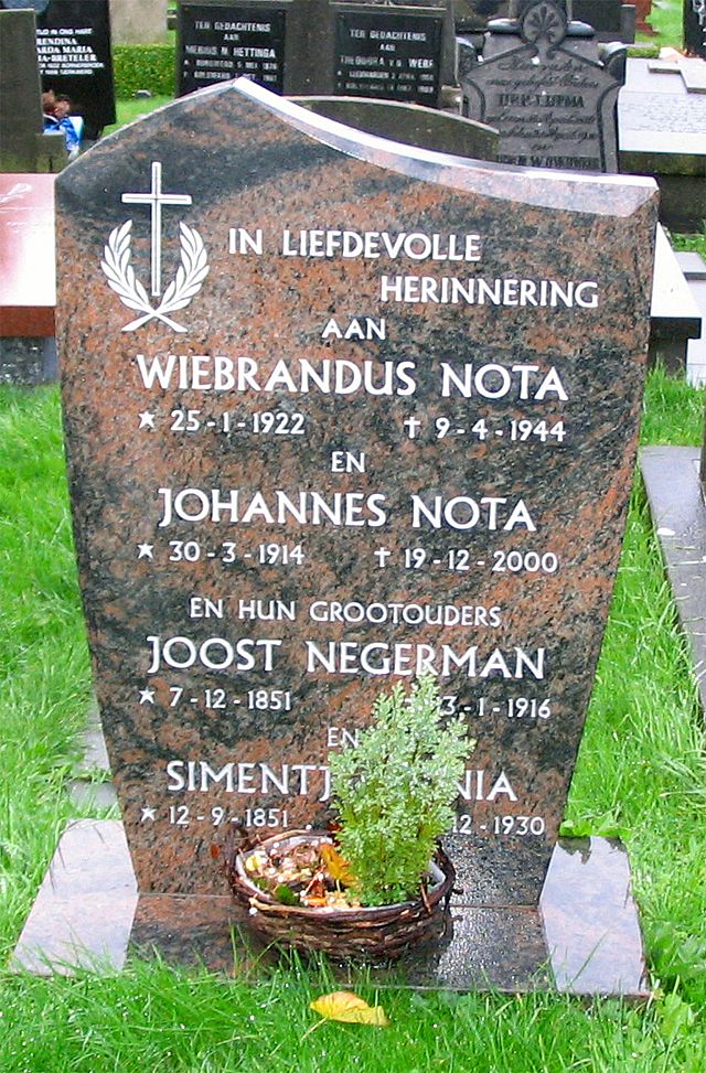 Afbeelding van graf of monument van Wiebrandus Nota