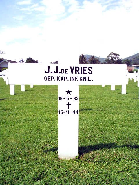 Afbeelding van graf of monument van Jacob Johannes de Vries