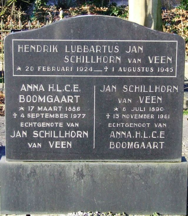 Afbeelding van graf of monument van Hendrik Lubbartus Jan Schillhorn van Veen