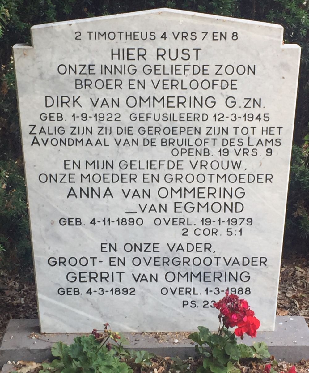 Afbeelding van graf of monument van Dirk van Ommering