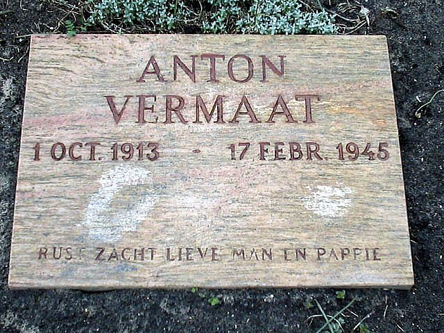 Afbeelding van graf of monument van Anton Vermaat