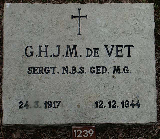 Afbeelding van graf of monument van Gerard Henri Jozef Maria de Vet