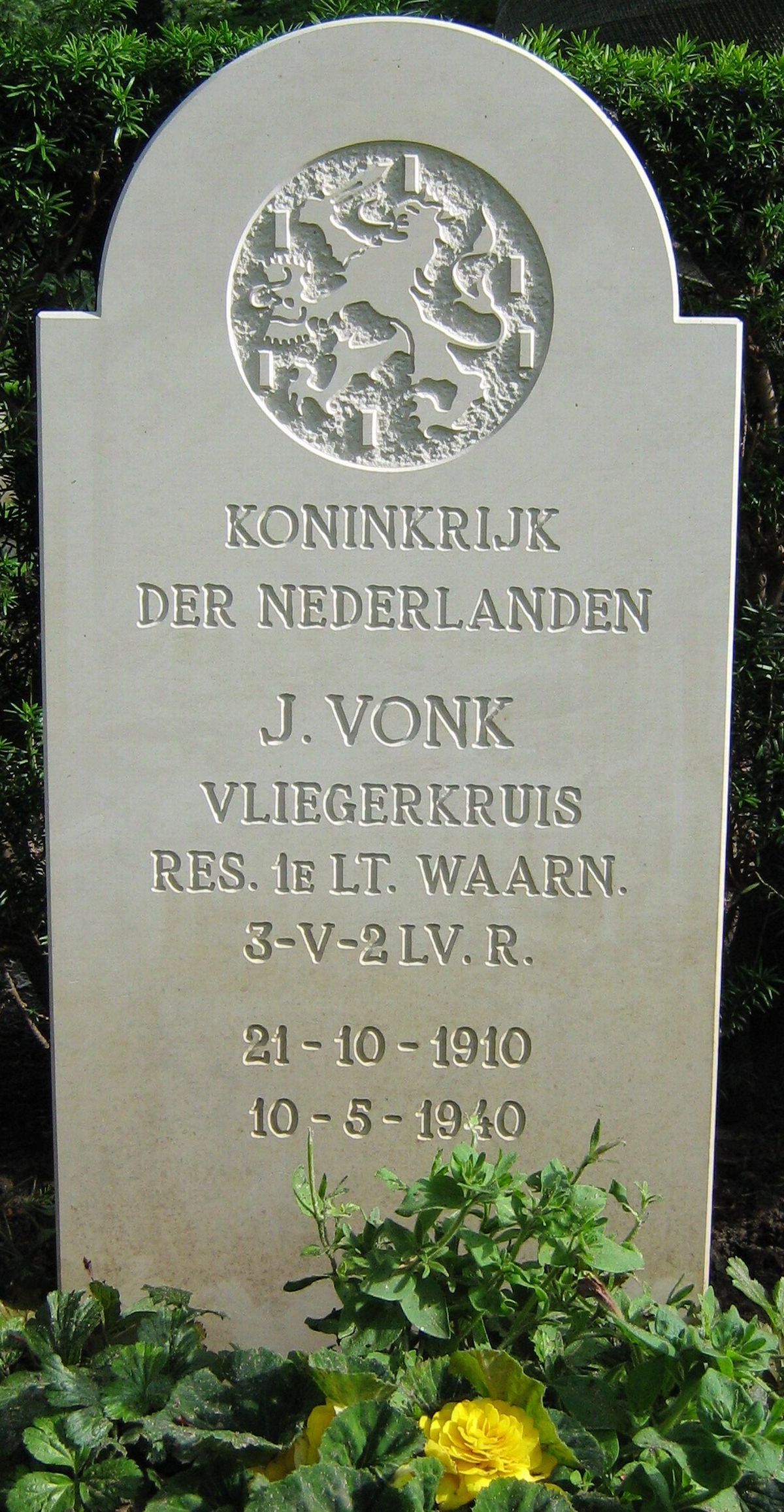 Afbeelding van graf of monument van Jacob Vonk