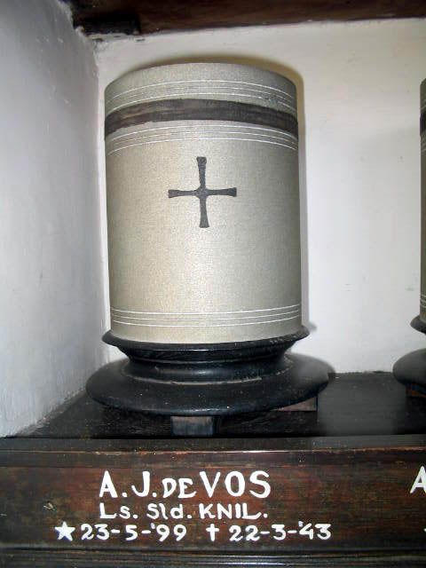 Afbeelding van graf of monument van Abraham Jacobus de Vos