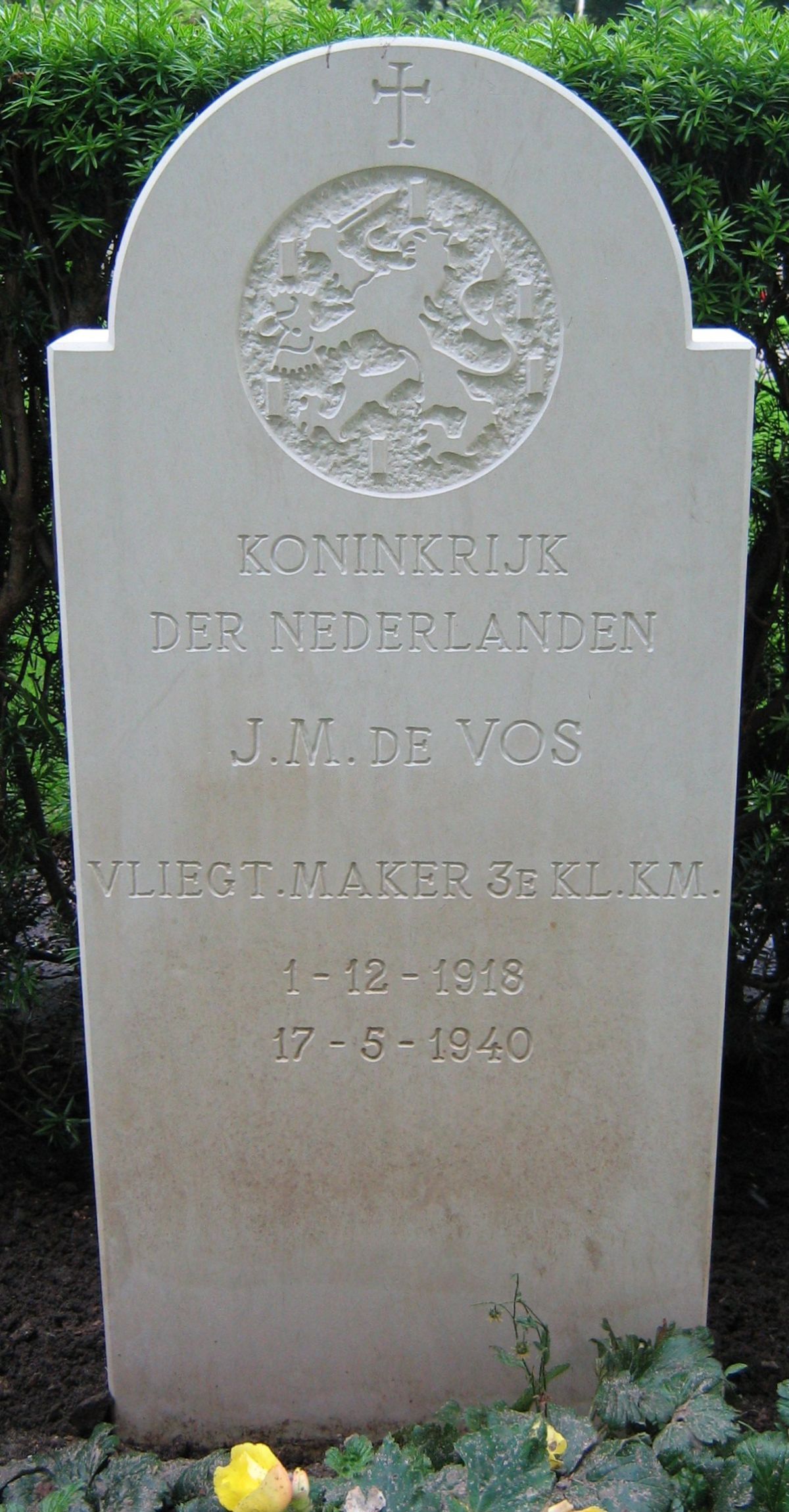 Afbeelding van graf of monument van Johannes Marinus de Vos