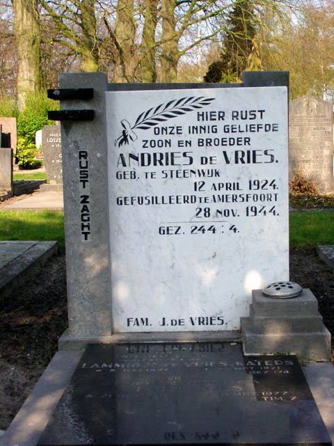Afbeelding van graf of monument van Andries de Vries