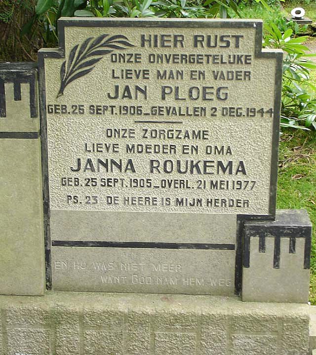 Afbeelding van graf of monument van Jan Ploeg
