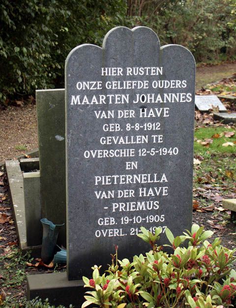 Afbeelding van graf of monument van Maarten Johannes van der Have