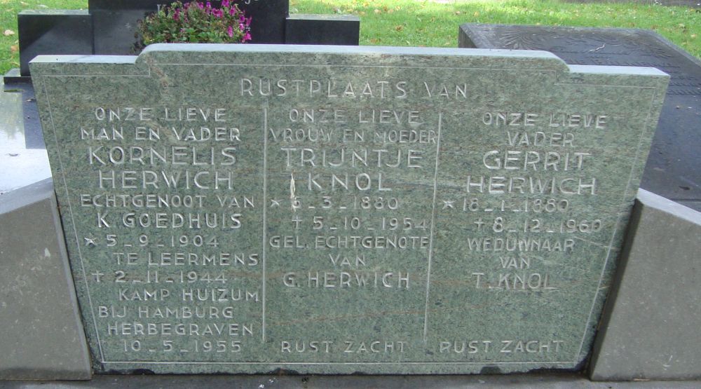 Afbeelding van graf of monument van Kornelis Herwich