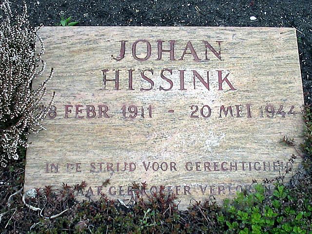 Afbeelding van graf of monument van Johan Hissink