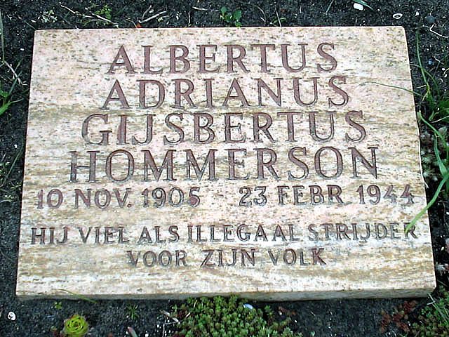 Afbeelding van graf of monument van Albertus Adrianus Gijsbertus Hommerson