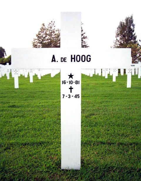 Afbeelding van graf of monument van Arie de Hoog