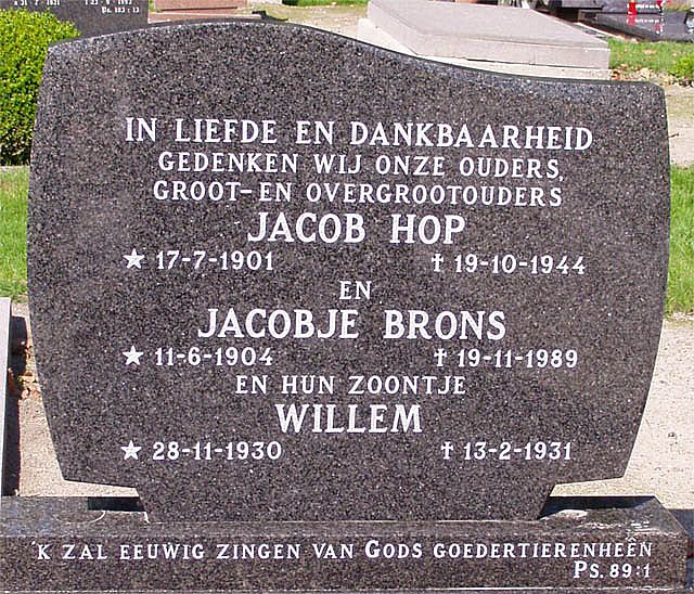 Afbeelding van graf of monument van Jacob Hop