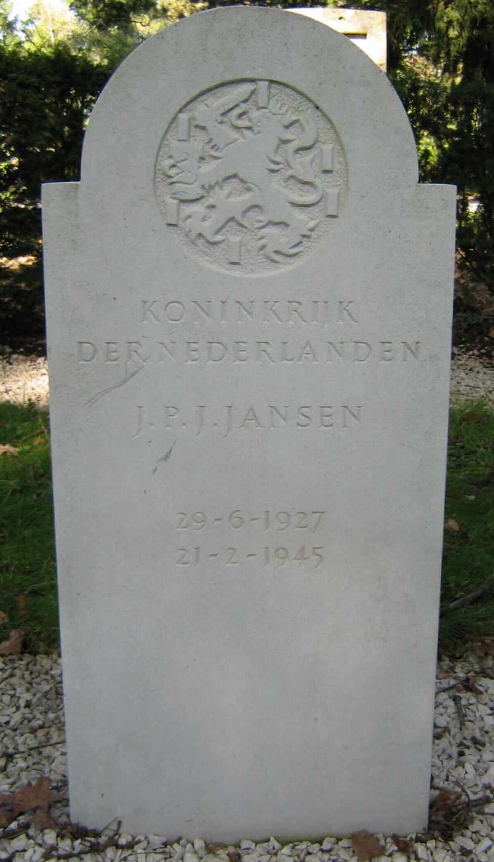 Afbeelding van graf of monument van Johannes Petrus Jacobus Jansen