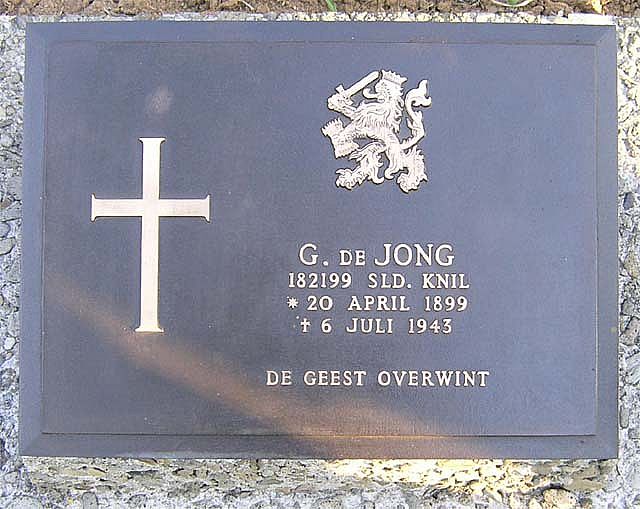 Afbeelding van graf of monument van Gerrit de Jong