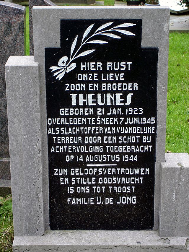 Afbeelding van graf of monument van Theunis de Jong