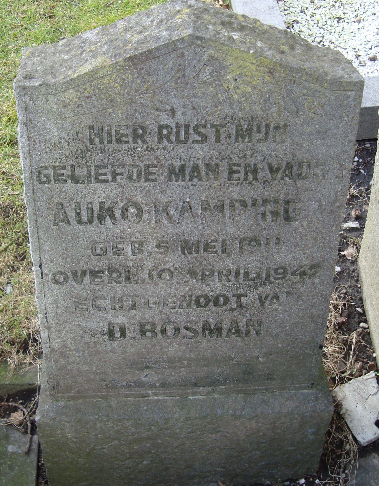 Afbeelding van graf of monument van Auko Kampinga