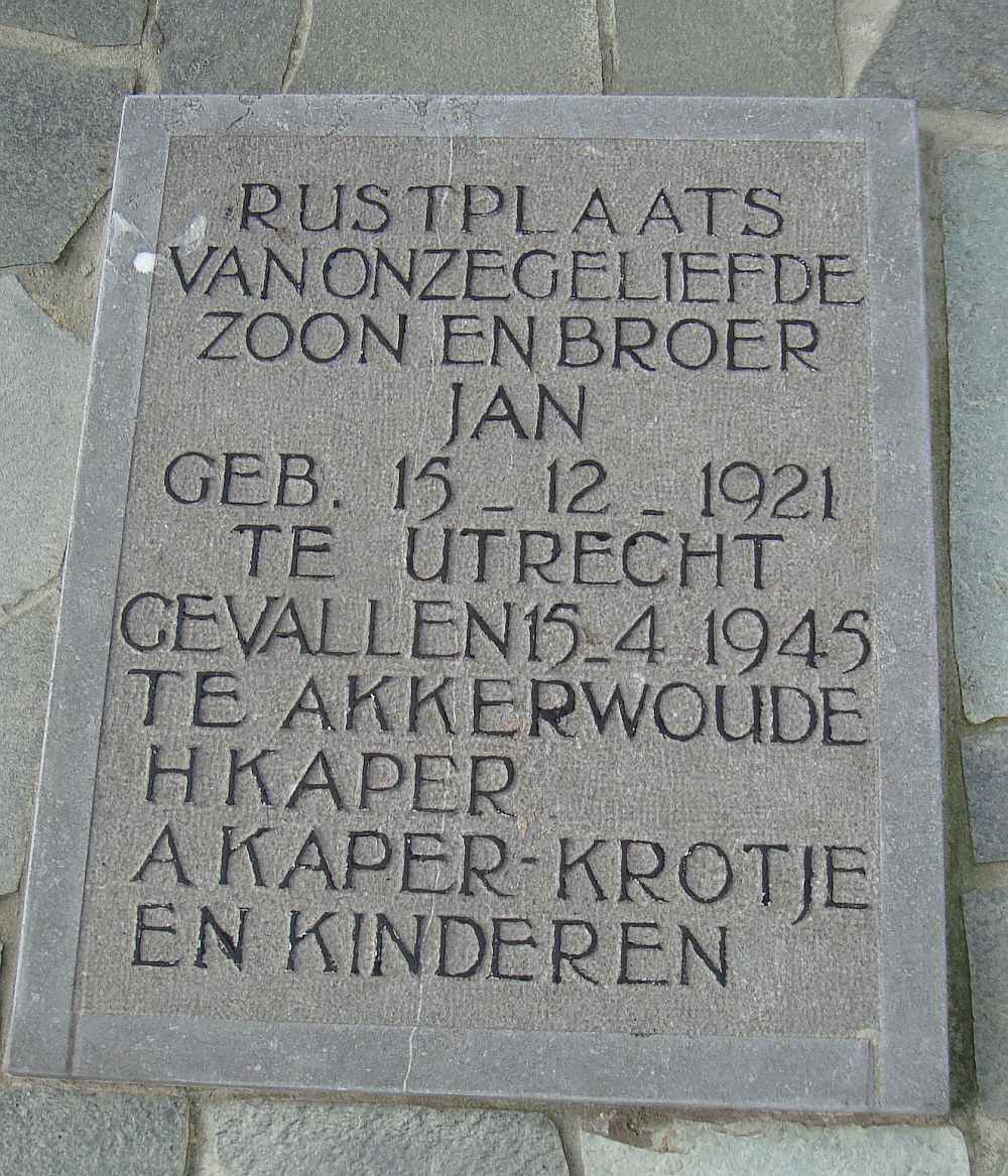 Afbeelding van graf of monument van Jan Kaper
