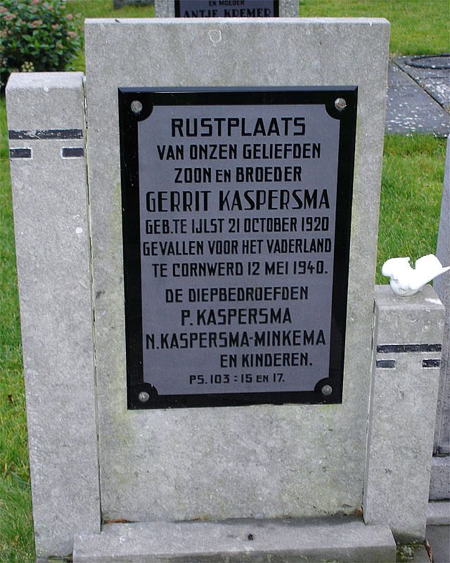 Afbeelding van graf of monument van Gerrit Kaspersma