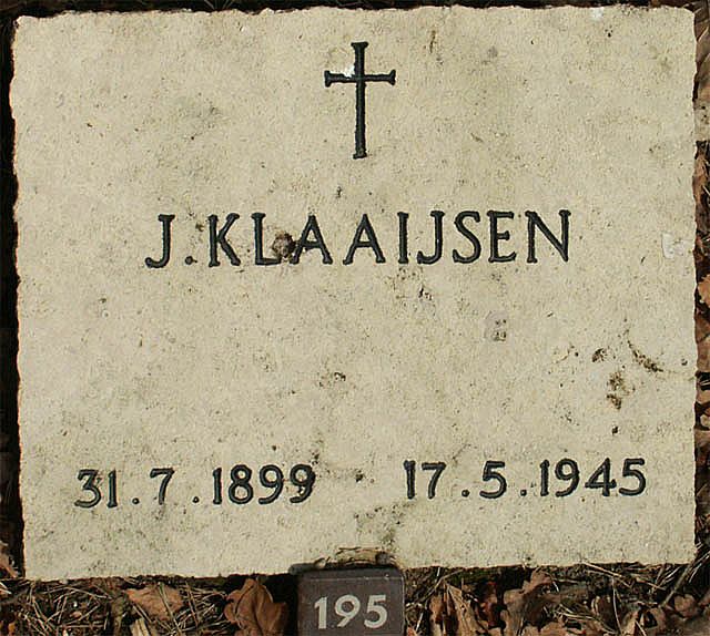 Afbeelding van graf of monument van Jacob Klaaijsen