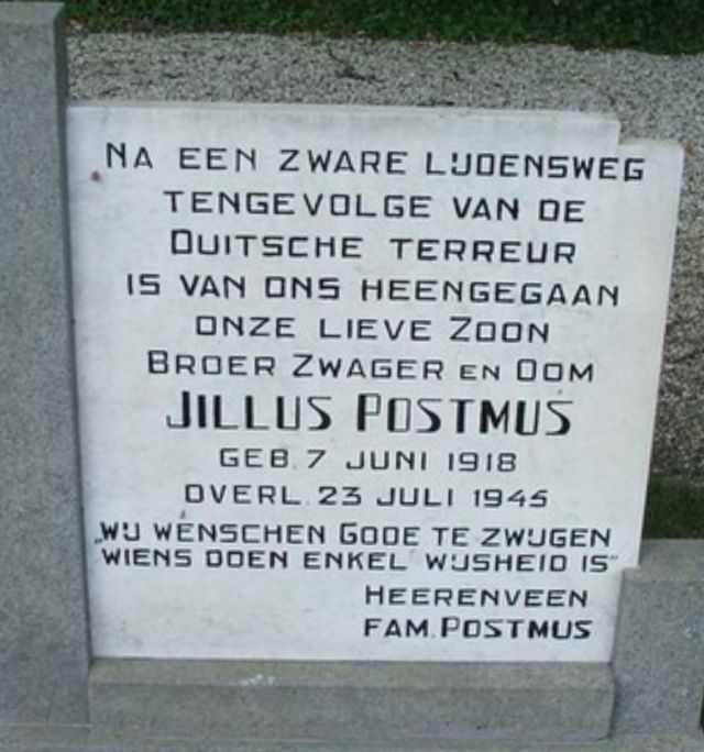 Afbeelding van graf of monument van Jilles Postmus
