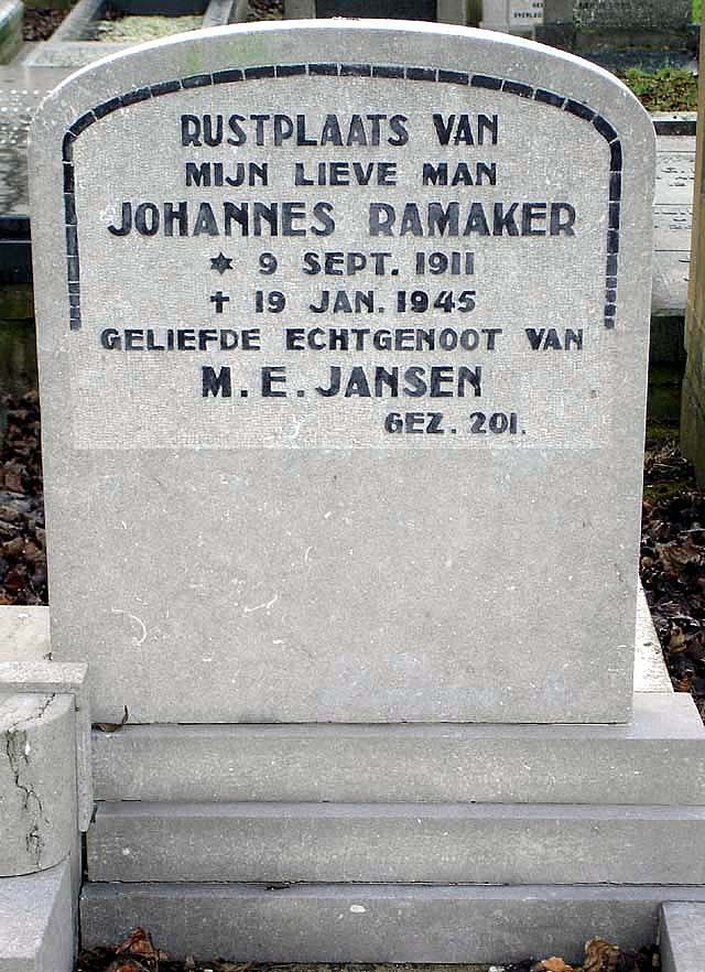 Afbeelding van graf of monument van Johannes Ramaker