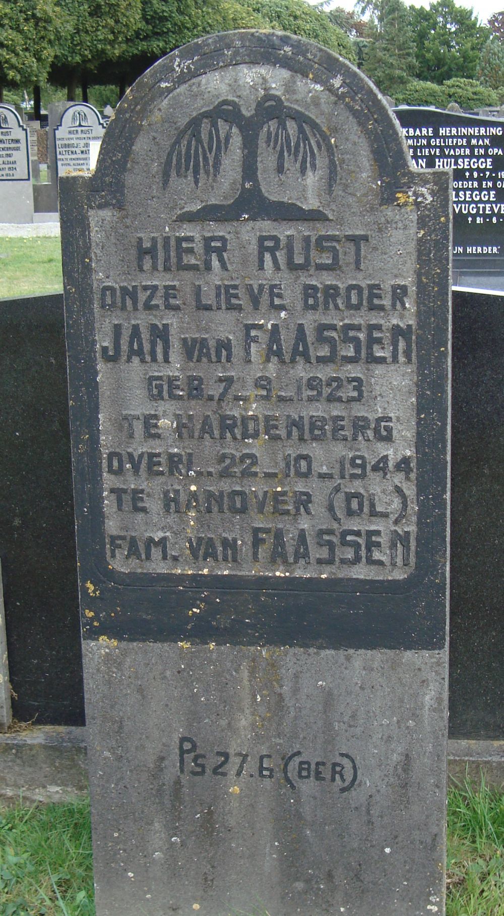 Afbeelding van graf of monument van Jan van Faassen