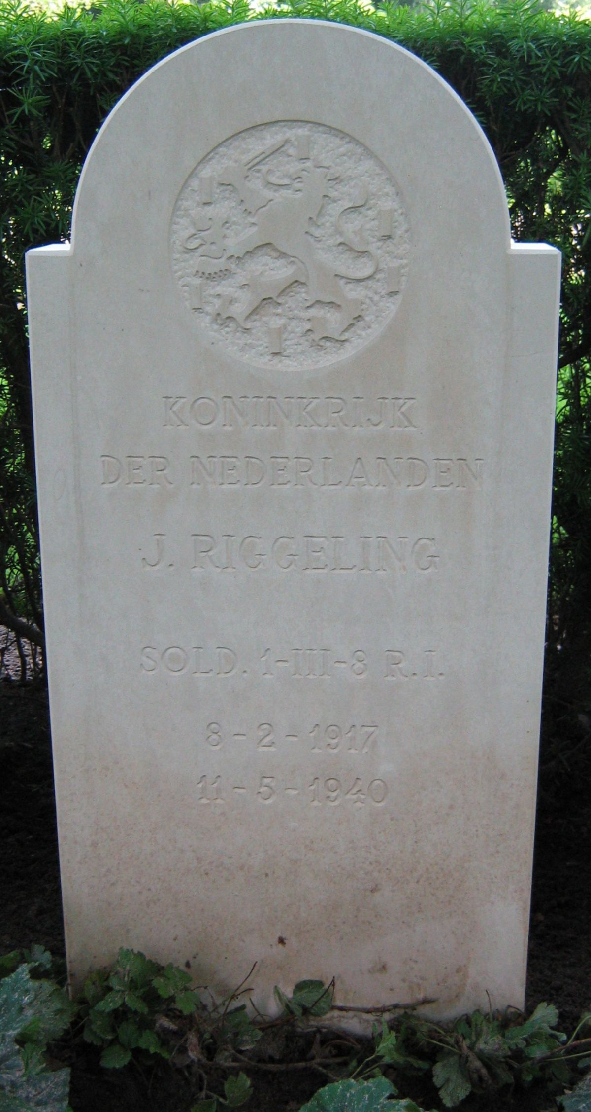 Afbeelding van graf of monument van Johan Riggeling