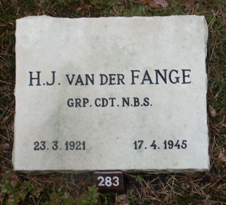 Afbeelding van graf of monument van Huibert Johan van der Fange