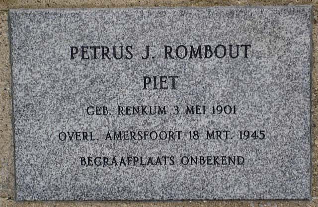 Afbeelding van graf of monument van Petrus Jacobus Rombout