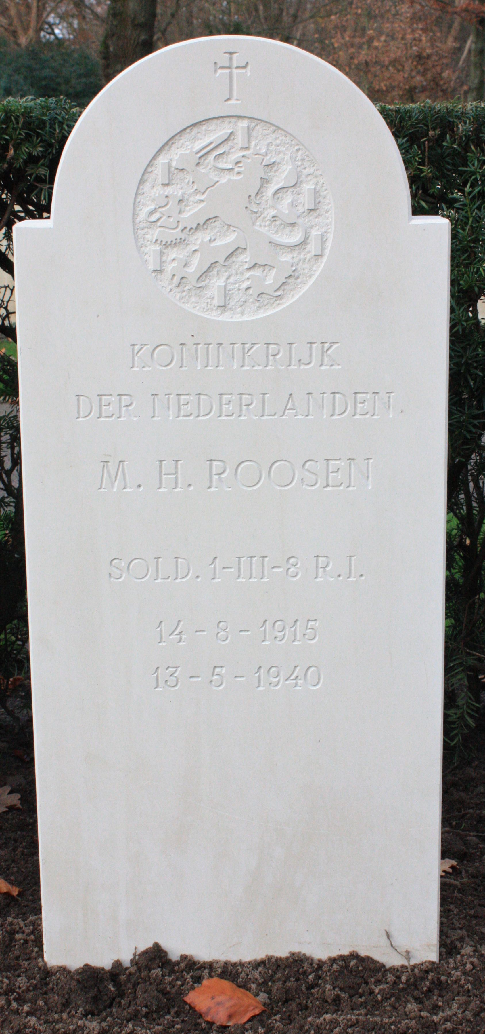 Afbeelding van graf of monument van Mathijs Hubertus Roosen