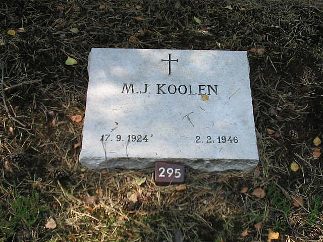 Afbeelding van graf of monument van Martinus Johannes Koolen