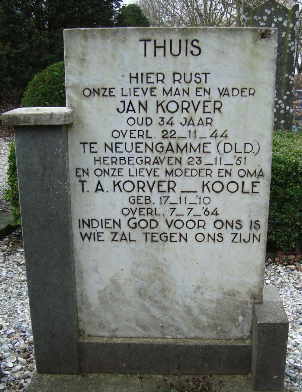 Afbeelding van graf of monument van Jan Korver