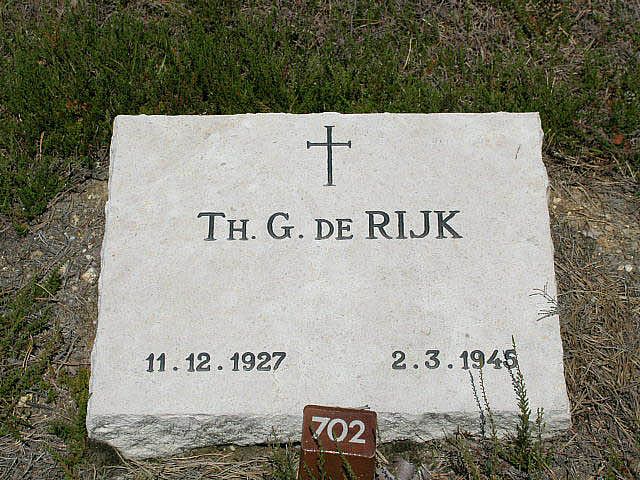 Afbeelding van graf of monument van Theodorus Gerardus de Rijk