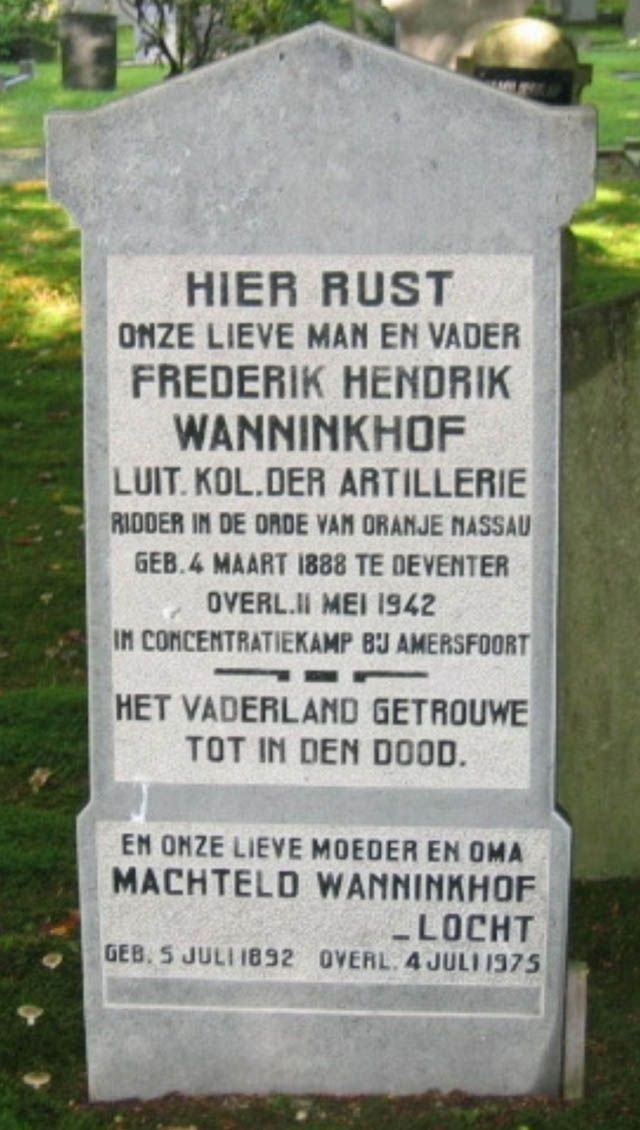 Afbeelding van graf of monument van Frederik Hendrik Wanninkhof